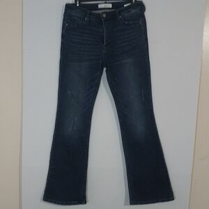 Kan Can Size 9 (28)Dark Blue Flare Women's Jeans